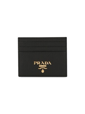 프라다 여성 사피아노 로고 블랙 카드 지갑 1MC025 QWA F0002
