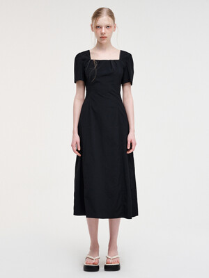 Bolero Pintuck Dress, Black