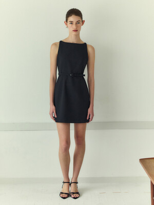 Belted Mini Dress_Black