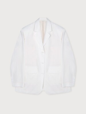 OVERFIT LINEN JACKET (WHITE)