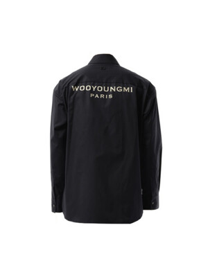 WOOYOUNGMI 우영미 네이비 코튼 백로고 셔츠 W243SH07812N