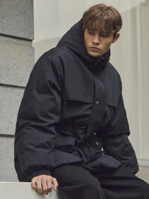 Airy Comfort Hooded Padded Jacket_BLACK