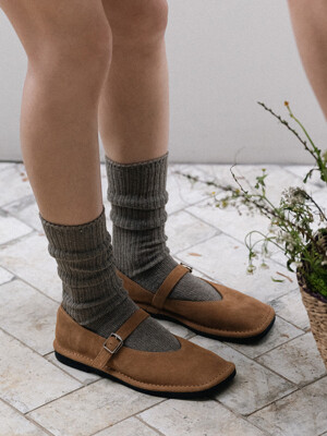 Square Stitched Mary Jane Flats_4 COLORS