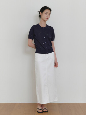 WAVE COTTON SKIRT_WHITE
