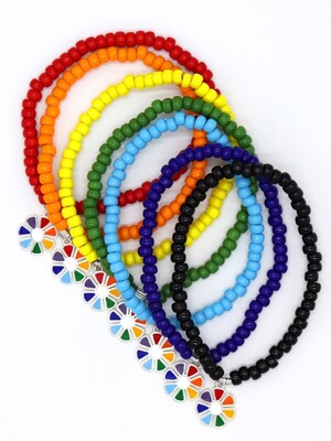 Rainbow daisy color beads Bracelet 레인보우 데이지 비즈팔찌 7color