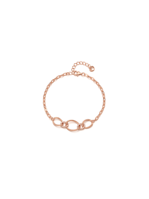 Silver925 Feminine Circle Chain Bracelet (pink) D21SB0824