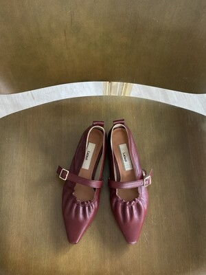 LOY FLAT STRAP-BURGUNDY