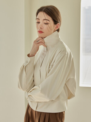 Embo high neck bomber jumper_IVORY