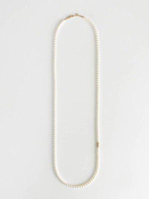 Sea Rock & Stellar Bead Long Pearl Necklace