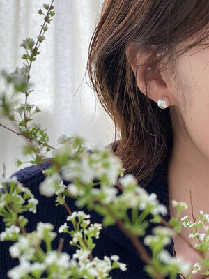 [14k gold] Deux.k.10 / haute pearl earring (3 size)