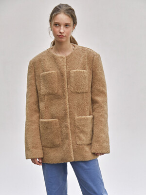 Fur Jacket in Beige VW2WJ100-91