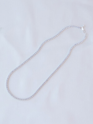 petite pearl sparkle necklace