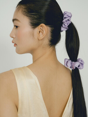 Silk Scrunchie (S) - Lilac Purple