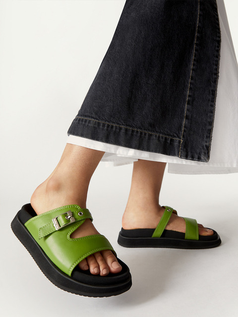 샌들,뮬/슬리퍼 - 레이크넨 (Reike Nen) - Buckle Sandals / Green