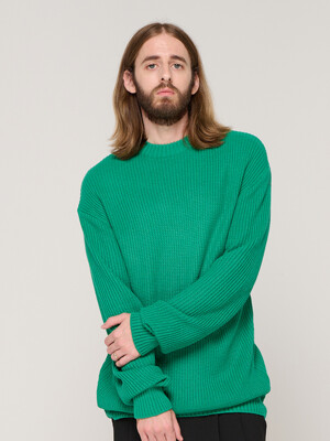 DAILY HACHI ROUND KNIT (GREEN)