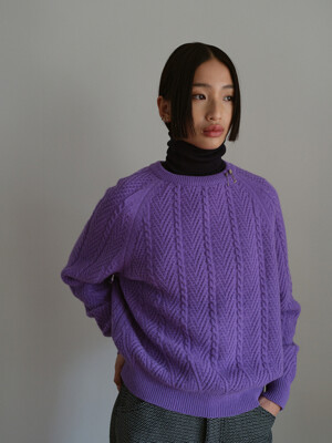 Texture Pullover_Purple