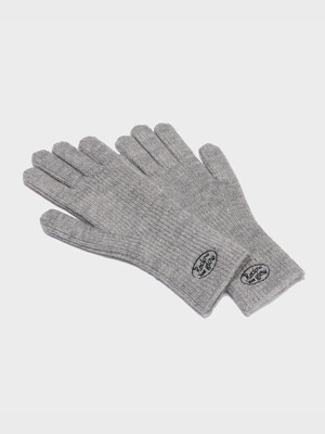 KNIT LOGO GLOVE GRAY