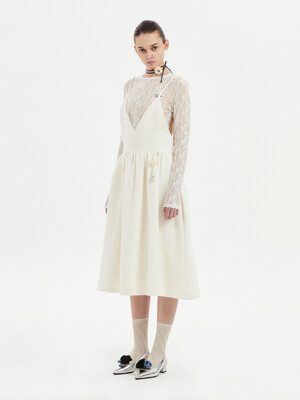 [Atelier] Jacquard Sleeveless Dress_LFDAS24840IVX