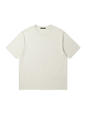 남여공용 수피마 베이직 라운드 반팔 티셔츠 (LT-BEIGE) (HA4ST92-23)