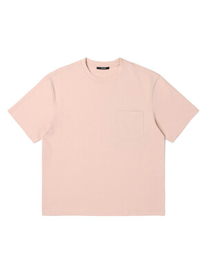 남성 리싸이클 분또 변형 포켓 반팔 라운드 티셔츠 (LT-PINK) (HA4ST90-80)