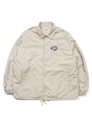 Pigment Nylon S Logo Coach Jacket -Beige-