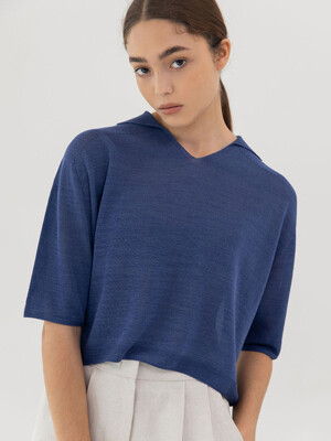 [리퍼브] Wholegarment linen knit (blue)
