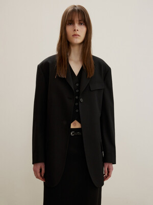 No.5 So Mannish Jacket, Black