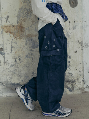 The KYOTO Cargo Pants Navy_F243PT01