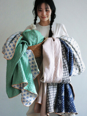 뮬리 4중 거즈 에스닉 블랭킷 겸 홑이불 3colors