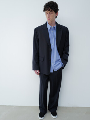 BELTED TROUSERS [NAVY]