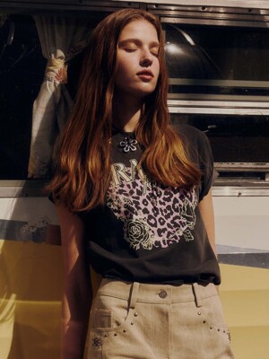 Love Leopard Graphic T-shirt VW5ME607_3color