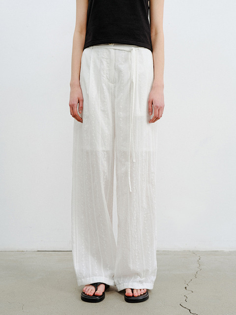 パンツ [SOFT SEOUL] LACE PUNCHING STRING PANTS LACE PUNCHING STRING PANTS - 소프트서울
