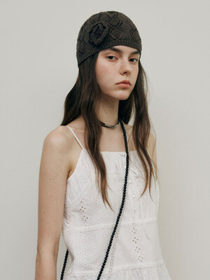 Rose Cosage Punching Beanie VX5MA339_2color