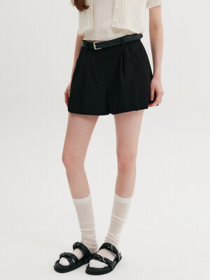 틸리아 투 턱 팬츠_블랙 / TILIA TWO TUCK PANTS_BLACK