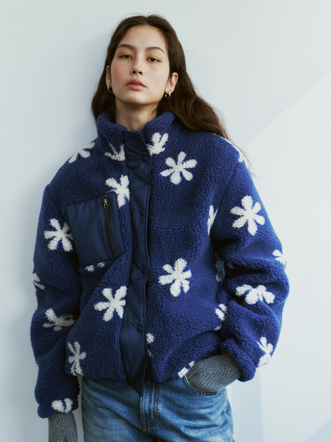 프리터 Daisy Fleece Jacket Navy_F263JP16