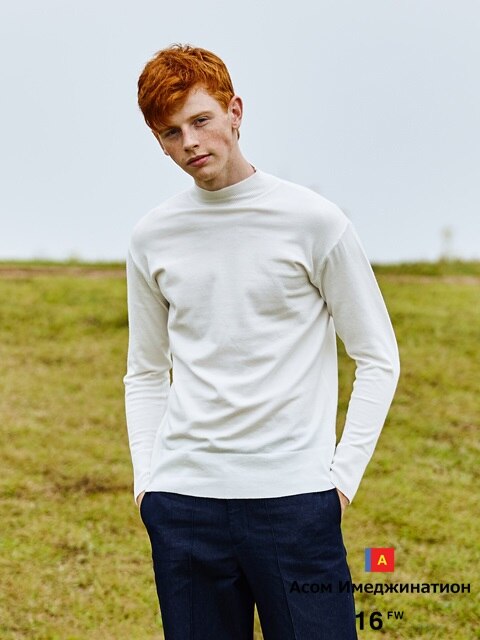 AWESOME STANDARD WOOL HALF TURTLE NECK White