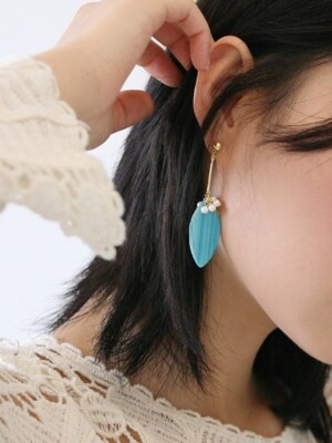 blue sea drop earrings