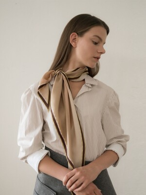 ely silk scarf -beige