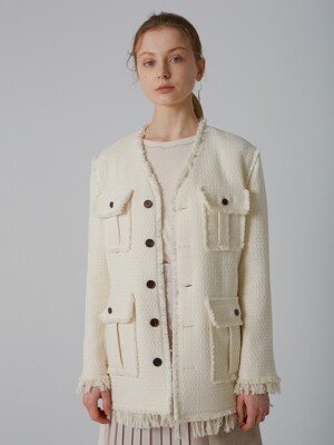 TWEED FOUR POCKET JK_IVORY