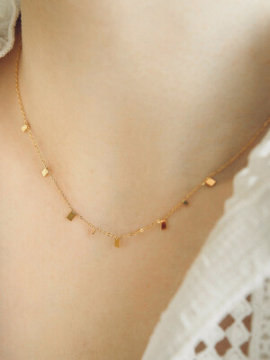 milky way rectangle necklace (2colors)