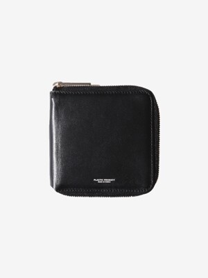 LEATHER WALLET (BLACK/SILVER)
