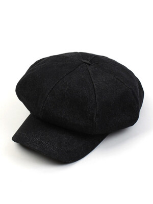 Nonwashing Black Denim Newsboy Cap 뉴스보이캡