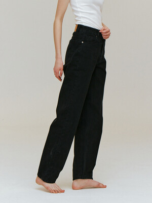 Mid-rise Loose Fit Jeans_BLACK