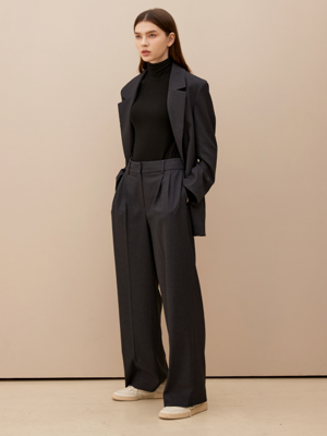 Two-tuck Straight Wide Pants_GR
