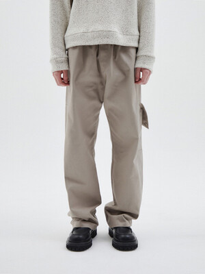 SINGLE CARGO TRACK PANTS - TAUPE