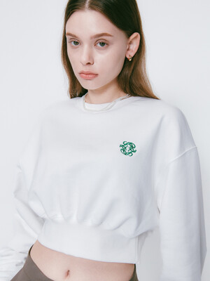 SYMBOL Crop Sweatshirt White
