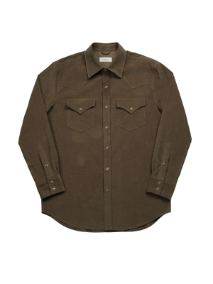 035 Corduroy Western Shirts (Mocha Brown)