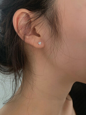 silver925 heart cubic earrings