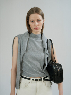 90s Mood Turtle-neck Sleeveless_2color
