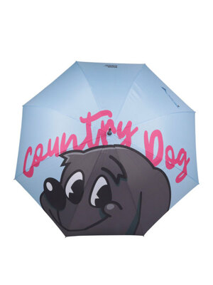 Country Dog Umbrella Sky Blue